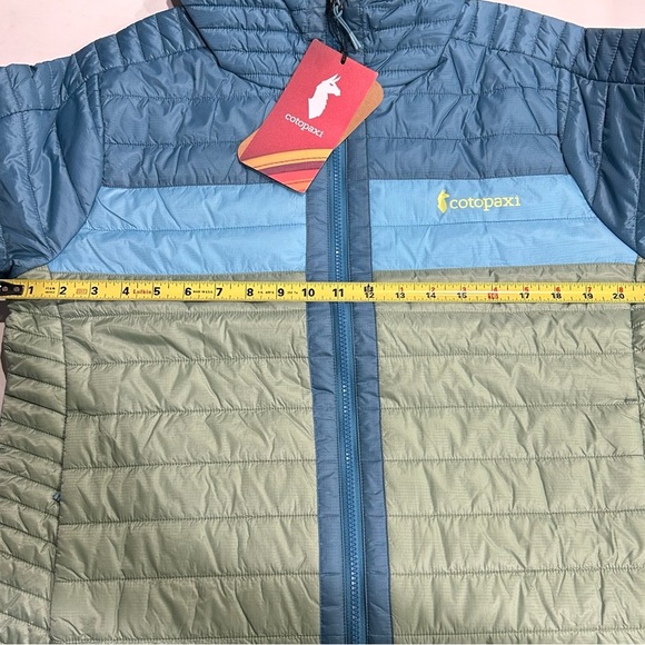 Capa Women's Large Insulated Hooded Jacket Blue Light Green NWT Puff Puffer - Picture 12 of 16